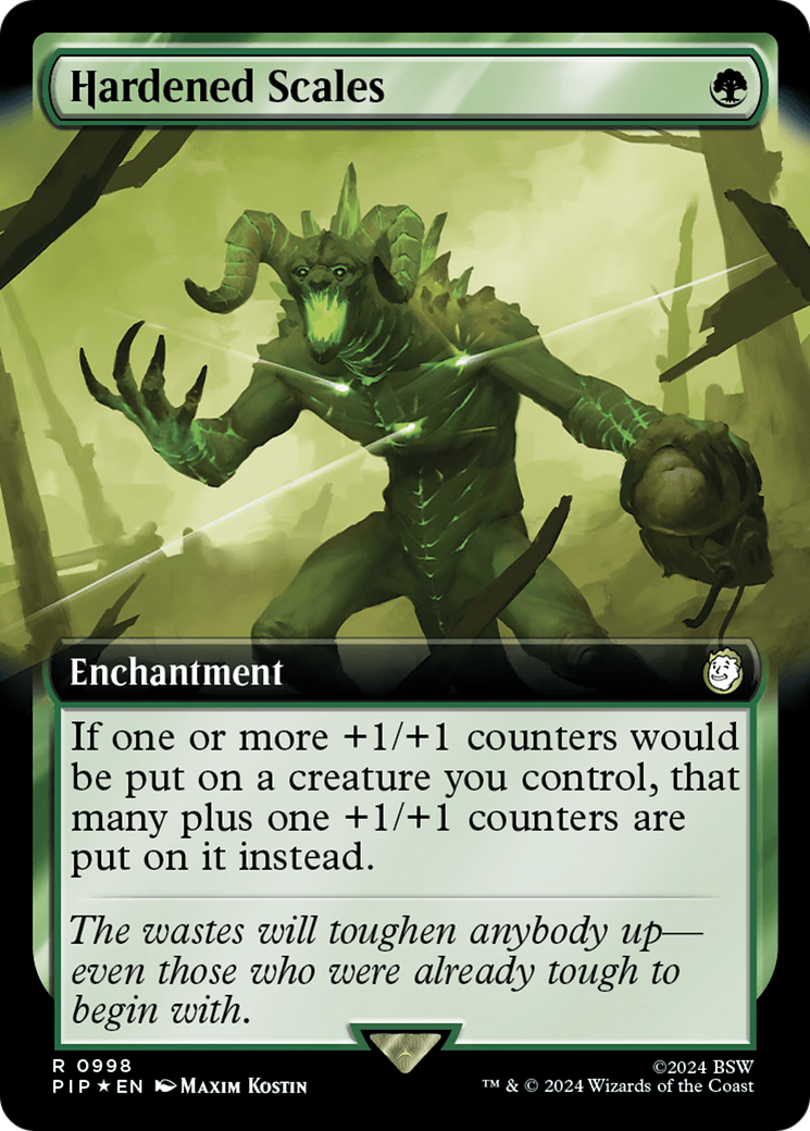 Hardened Scales (Extended Art) (Surge Foil) [Fallout] | Jack's On Queen
