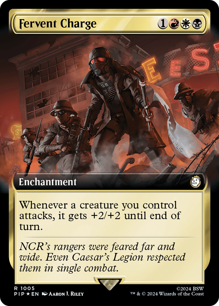 Fervent Charge (Extended Art) (Surge Foil) [Fallout] | Jack's On Queen