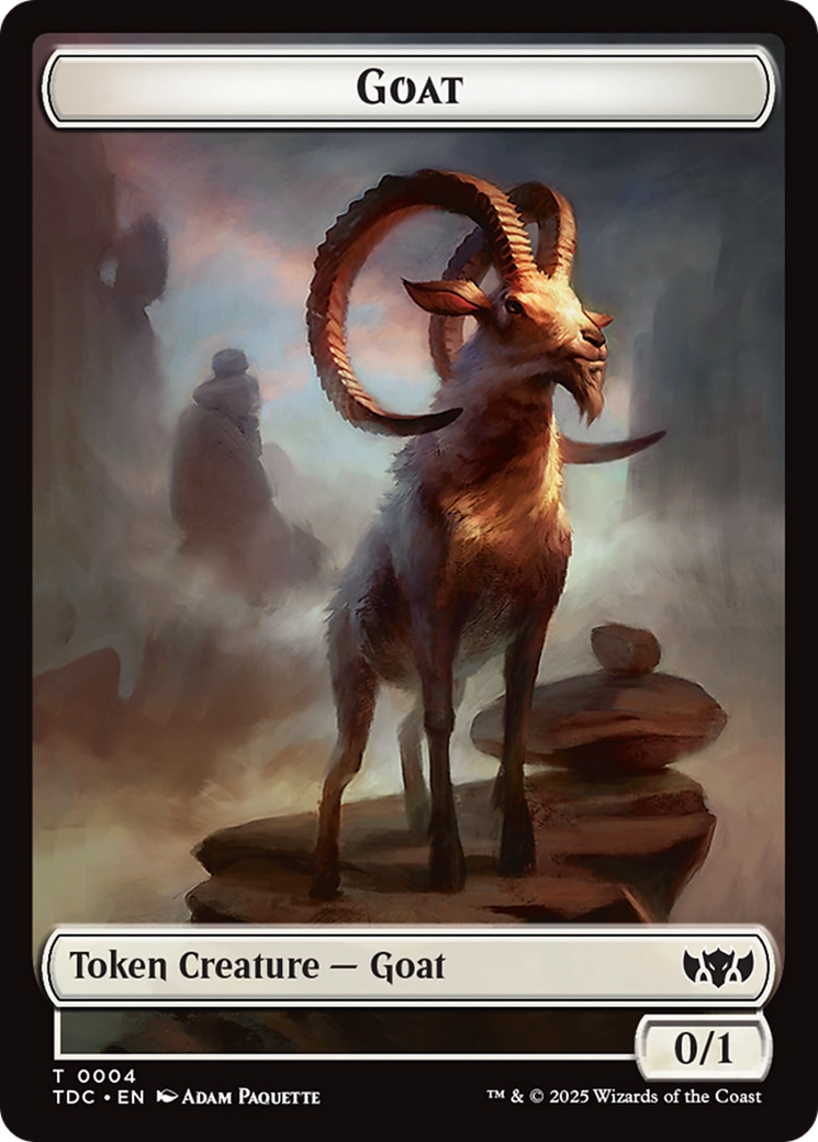 Plant // Goat Double-Sided Token [Tarkir: Dragonstorm Commander Tokens] | Jack's On Queen