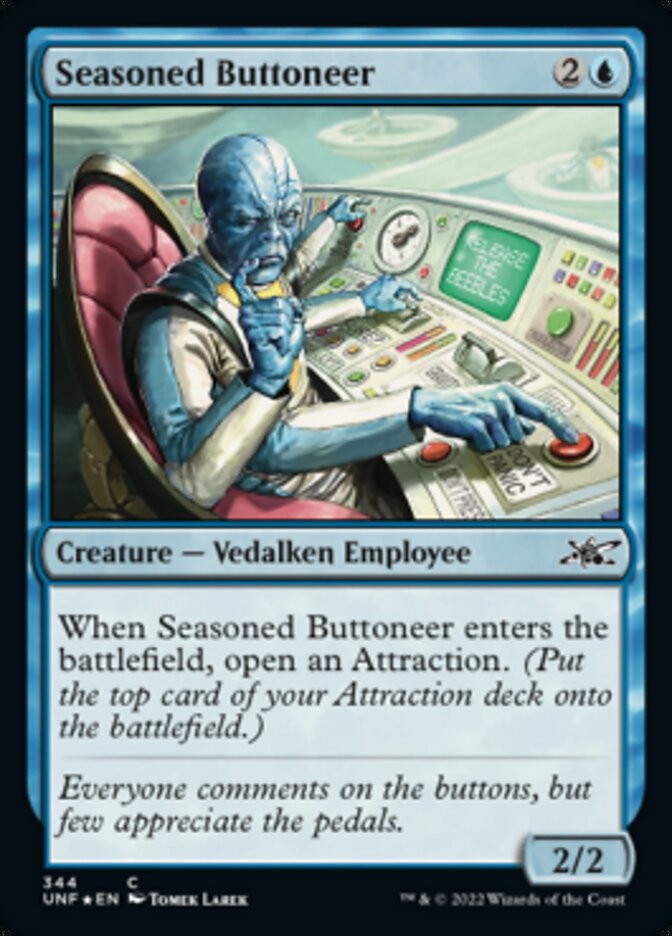 Seasoned Buttoneer (Galaxy Foil) [Unfinity] | Jack's On Queen