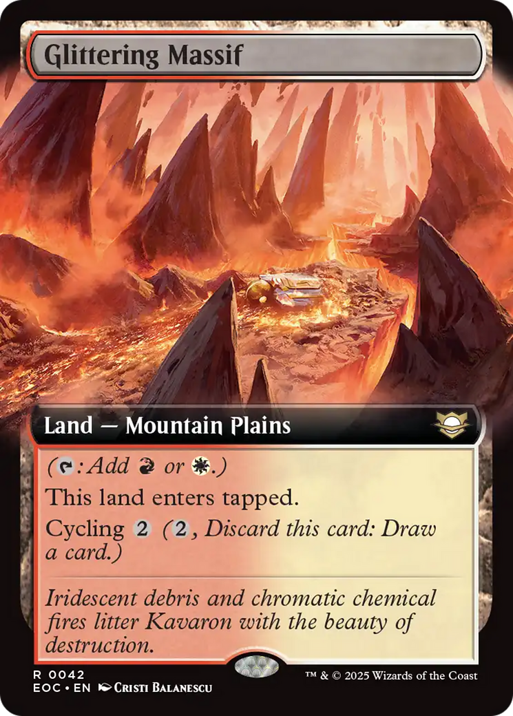 Glittering Massif (Extended Art) [Edge of Eternities Commander] | Jack's On Queen