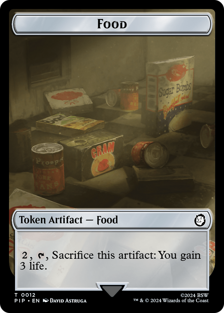 Food (0012) // Clue Double-Sided Token [Fallout Tokens] | Jack's On Queen