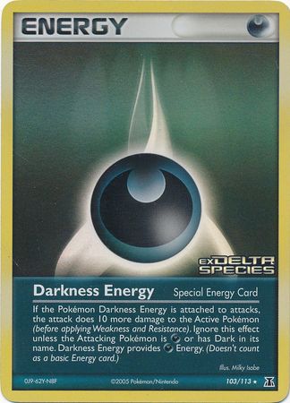 Darkness Energy (103/113) (Stamped) [EX: Delta Species] | Jack's On Queen