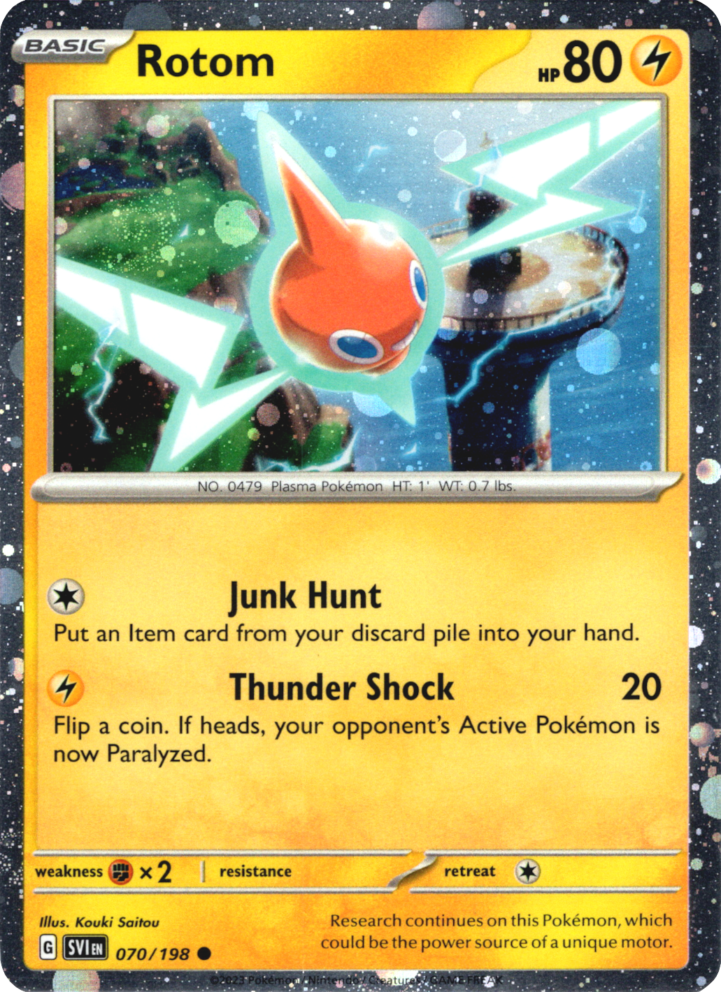 Rotom (070/198) (Theme Deck Exclusive) (Cosmos Holo) [Scarlet & Violet: Black Star Promos] | Jack's On Queen