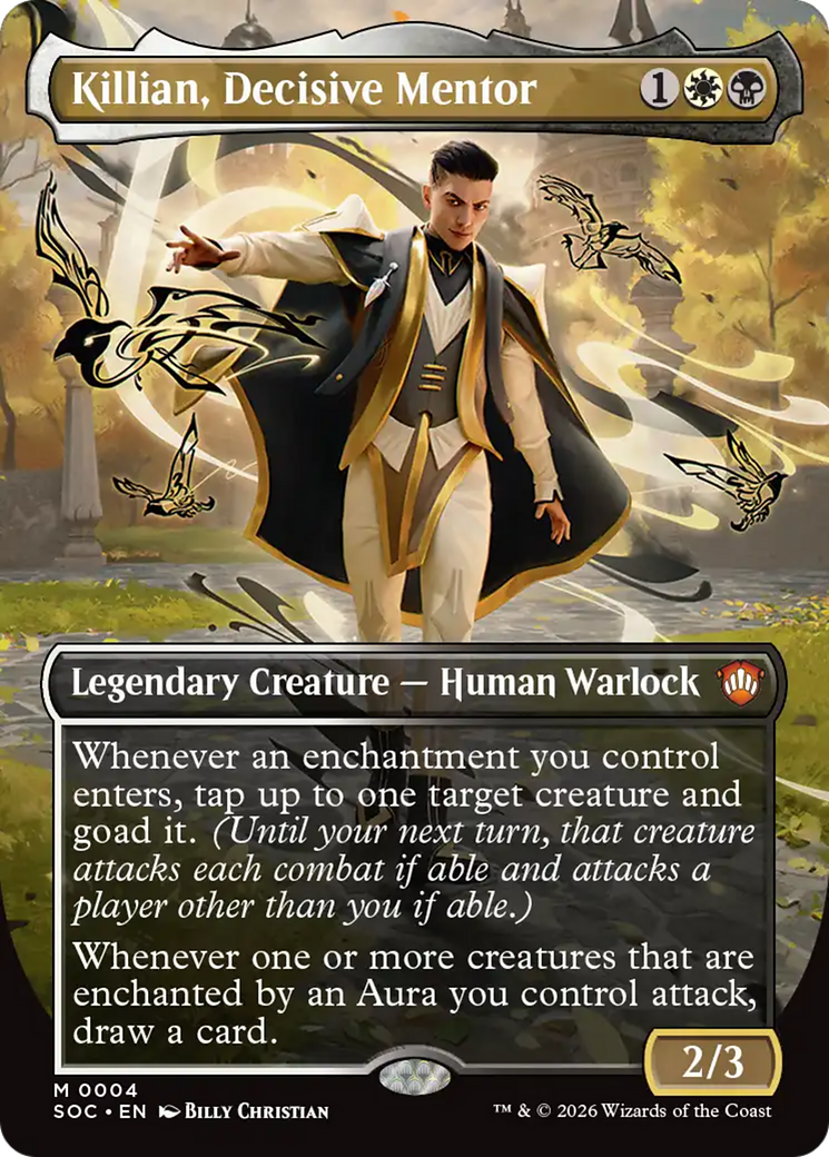 Killian, Decisive Mentor (Borderless) [Secrets of Strixhaven Commander] | Jack's On Queen