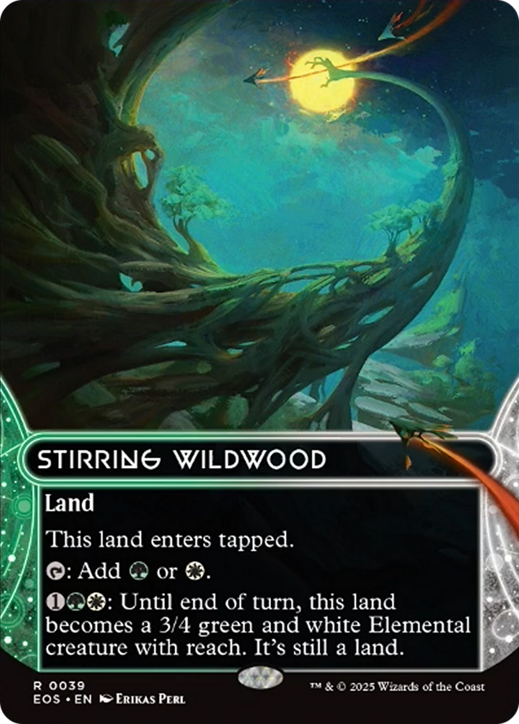 Stirring Wildwood (0039) (Borderless) [Edge of Eternities: Stellar Sights] | Jack's On Queen