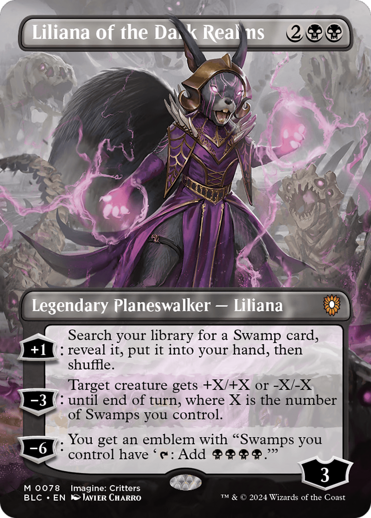 Liliana of the Dark Realms (Borderless) [Bloomburrow Commander] | Jack's On Queen