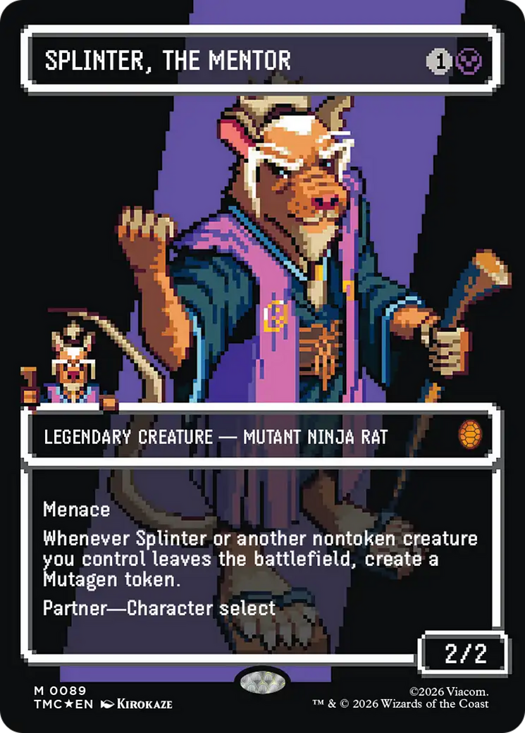 Splinter, the Mentor (0089) (Borderless) (Surge Foil) [Teenage Mutant Ninja Turtles Commander] | Jack's On Queen
