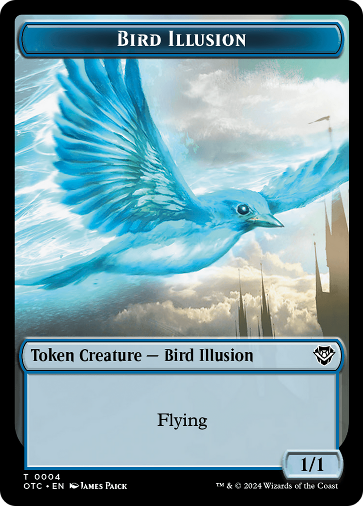 Bird Illusion // Elemental (0014) Double-Sided Token [Outlaws of Thunder Junction Commander Tokens] | Jack's On Queen