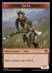 Treasure // Satyr Double-Sided Token [Commander Masters Tokens] | Jack's On Queen