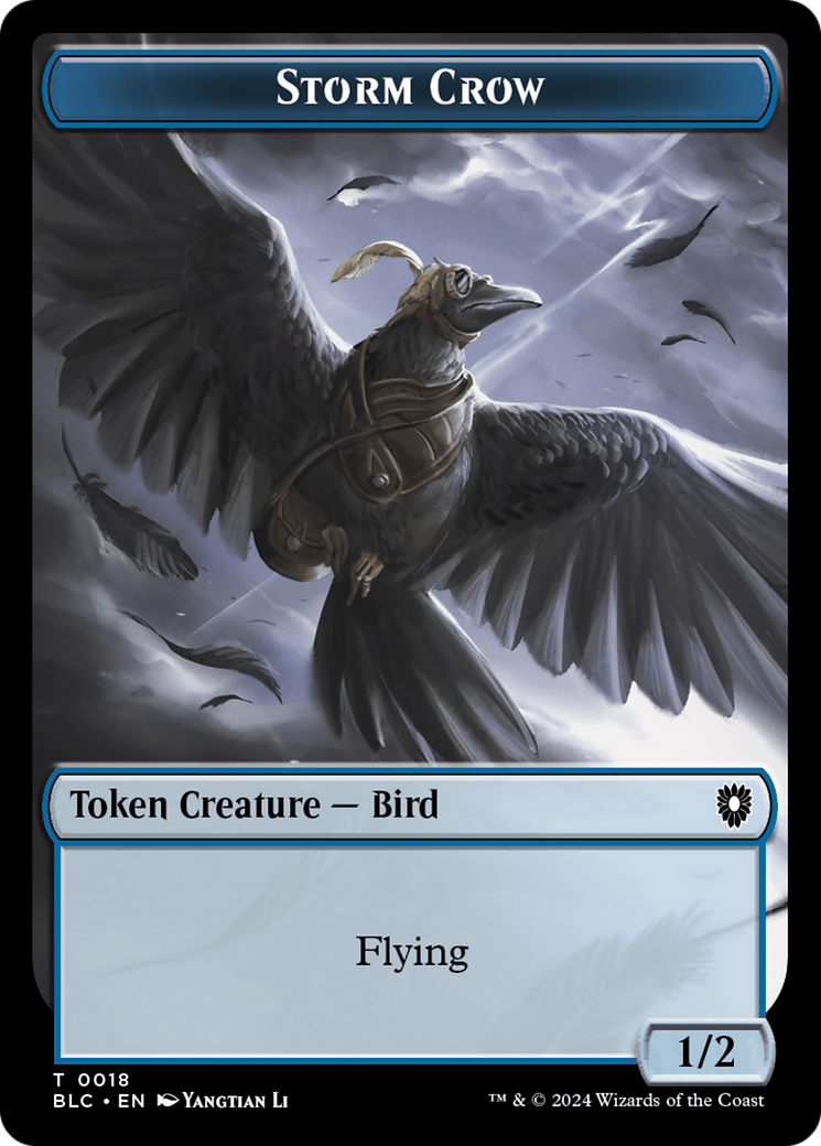 Storm Crow // Frog Lizard Double-Sided Token [Bloomburrow Commander Tokens] | Jack's On Queen