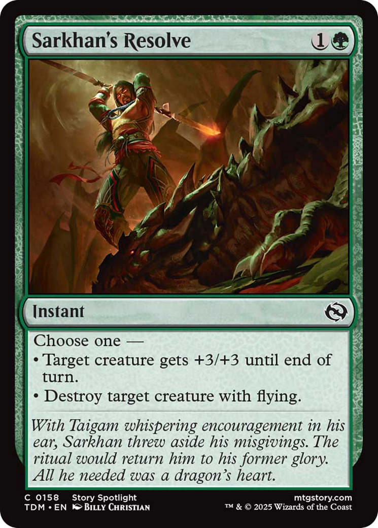 Sarkhan's Resolve [Tarkir: Dragonstorm] | Jack's On Queen