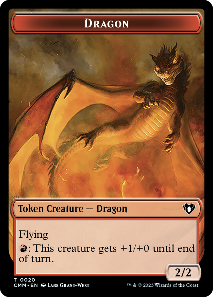 Treasure // Dragon (0020) Double-Sided Token [Commander Masters Tokens] | Jack's On Queen