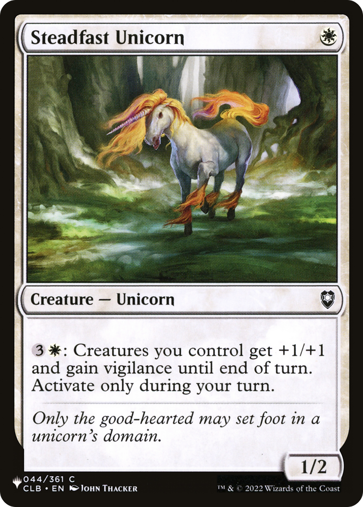 Steadfast Unicorn [The List Reprints] | Jack's On Queen