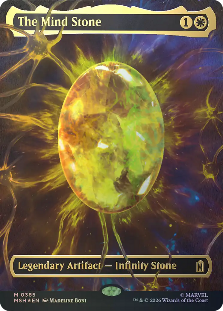 The Mind Stone (Borderless) (Cosmic Foil) [Marvel Super Heroes] | Jack's On Queen