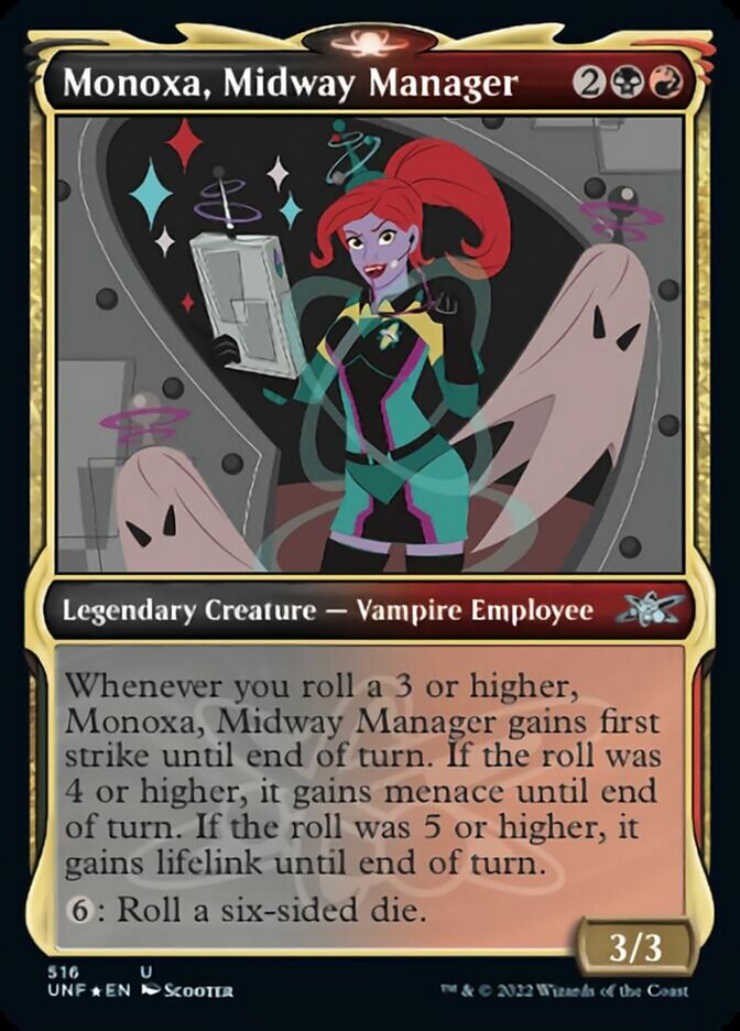 Monoxa, Midway Manager (Showcase) (Galaxy Foil) [Unfinity] | Jack's On Queen