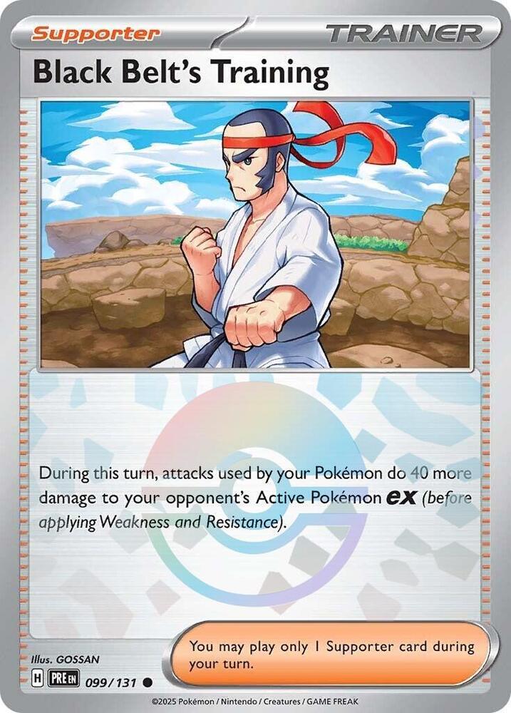 Black Belt's Training (099/131) (Poke Ball Pattern) [Scarlet & Violet: Prismatic Evolutions] | Jack's On Queen