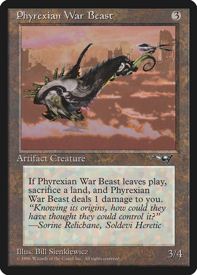 Phyrexian War Beast (Signature on Left) [Alliances] | Jack's On Queen