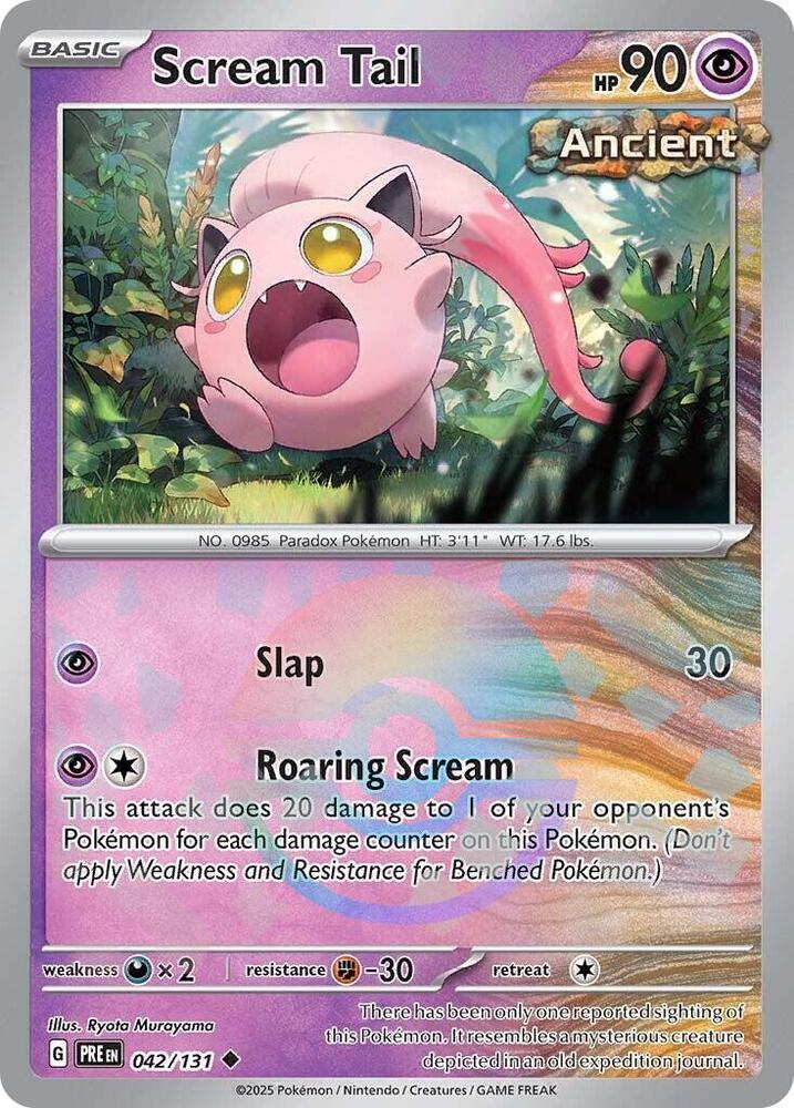 Scream Tail (042/131) (Poke Ball Pattern) [Scarlet & Violet: Prismatic Evolutions] | Jack's On Queen