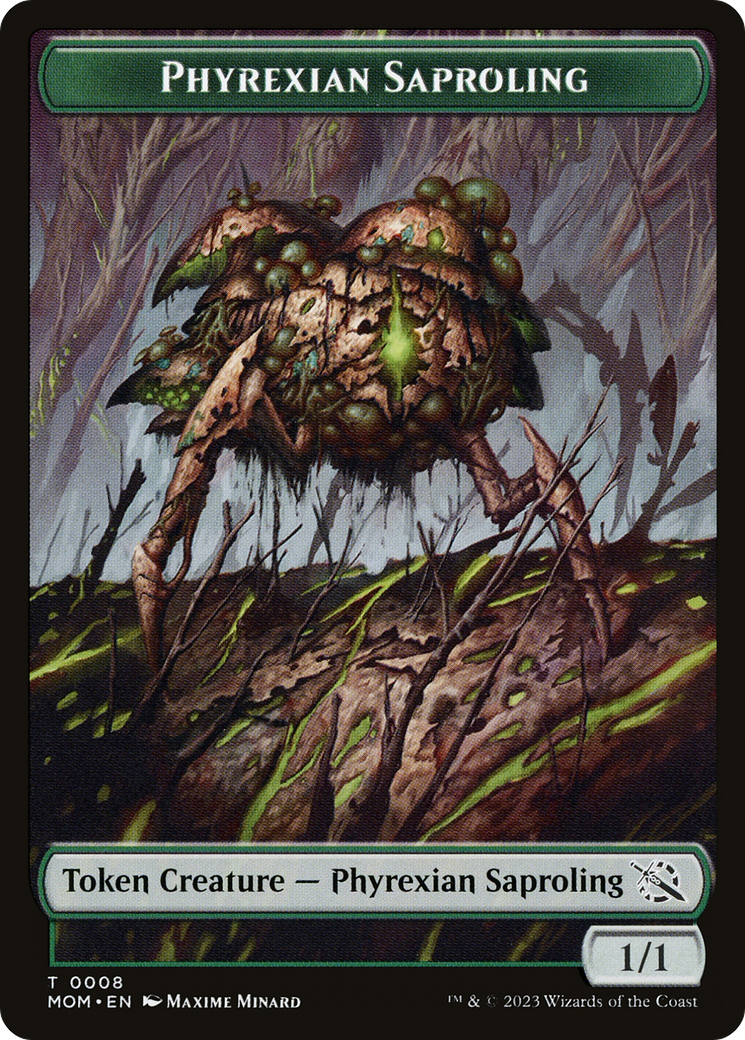 Treasure (20) // Phyrexian Saproling Double-Sided Token [March of the Machine Tokens] | Jack's On Queen