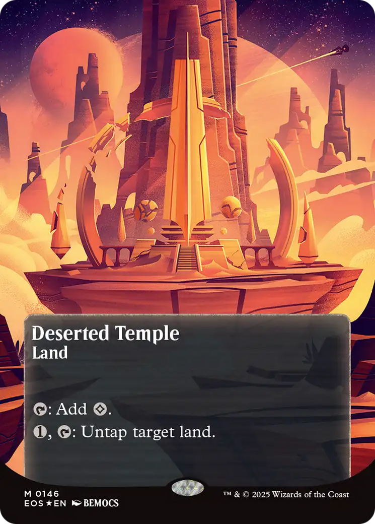 Deserted Temple (0146) (Borderless) (Galaxy Foil) [Edge of Eternities: Stellar Sights] | Jack's On Queen