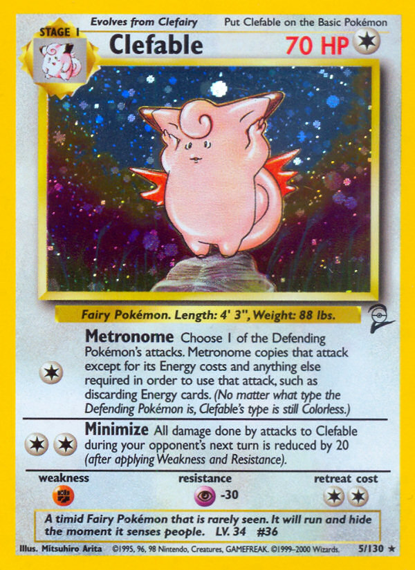 Clefable (5/130) [Base Set 2] | Jack's On Queen