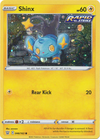 Shinx (046/163) (Cosmos Holo) [Sword & Shield: Battle Styles] | Jack's On Queen