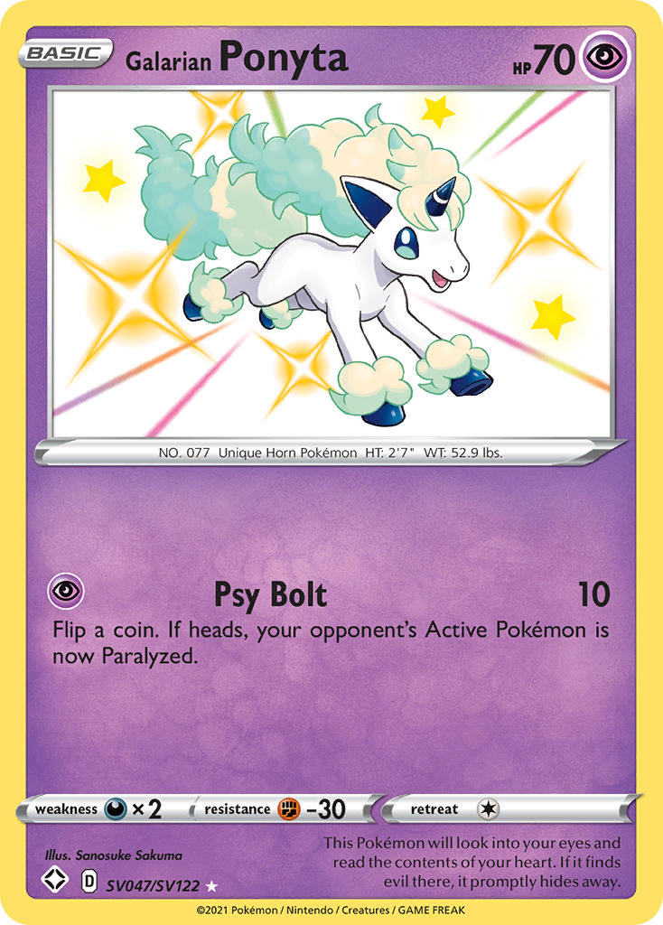 Galarian Ponyta (SV047/SV122) [Sword & Shield: Shining Fates] | Jack's On Queen