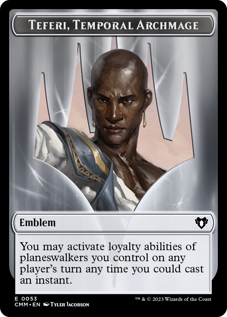 Teferi, Temporal Archmage Emblem [Commander Masters Tokens] | Jack's On Queen