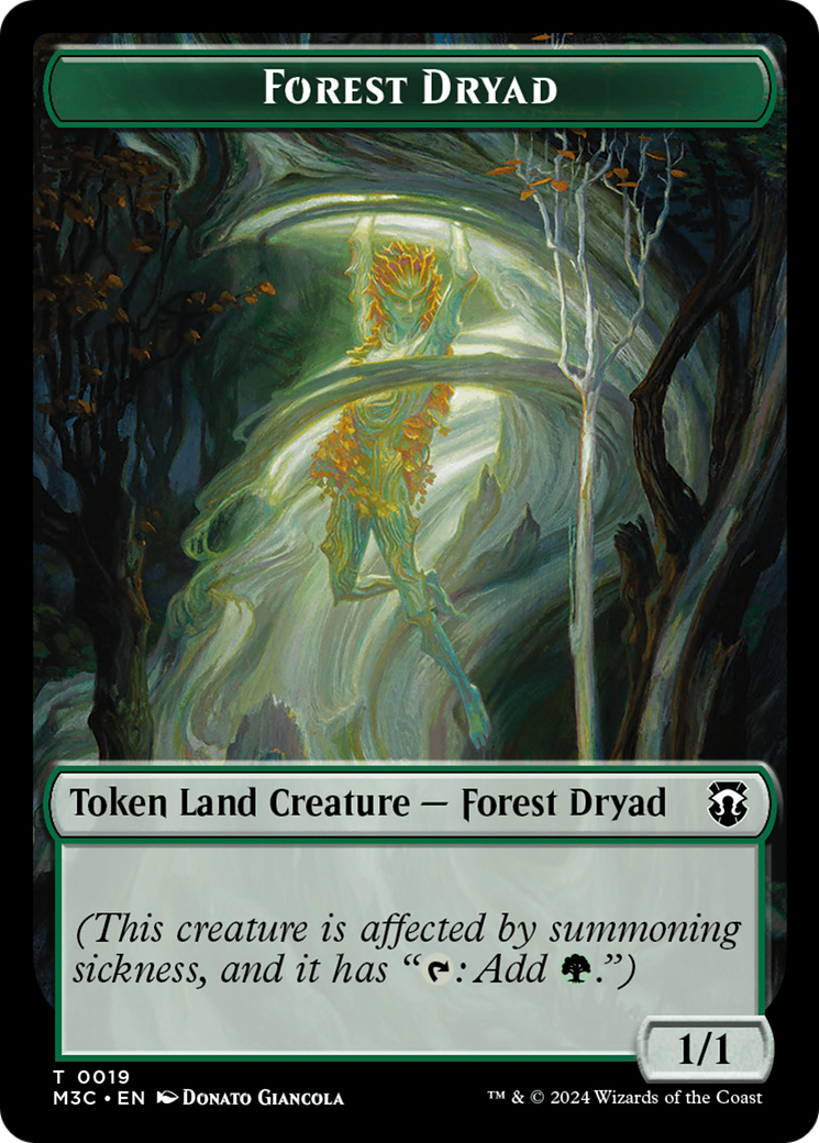 Forest Dryad // Boar Double-Sided Token [Modern Horizons 3 Commander Tokens] | Jack's On Queen