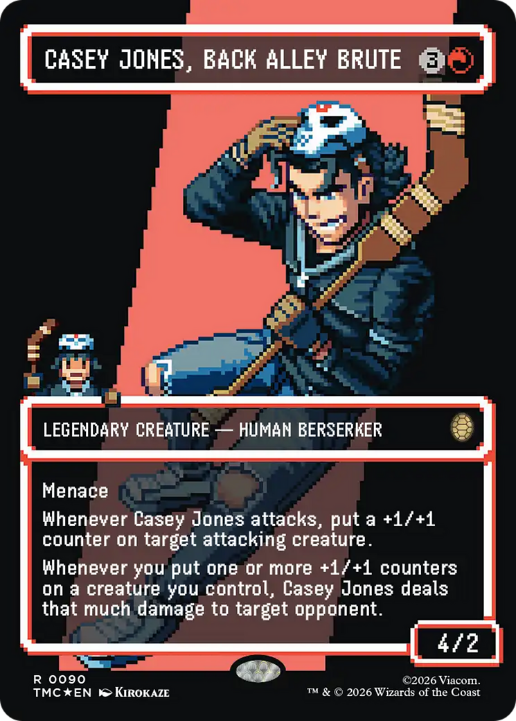 Casey Jones, Back Alley Brute (Borderless) (Surge Foil) [Teenage Mutant Ninja Turtles Commander] | Jack's On Queen