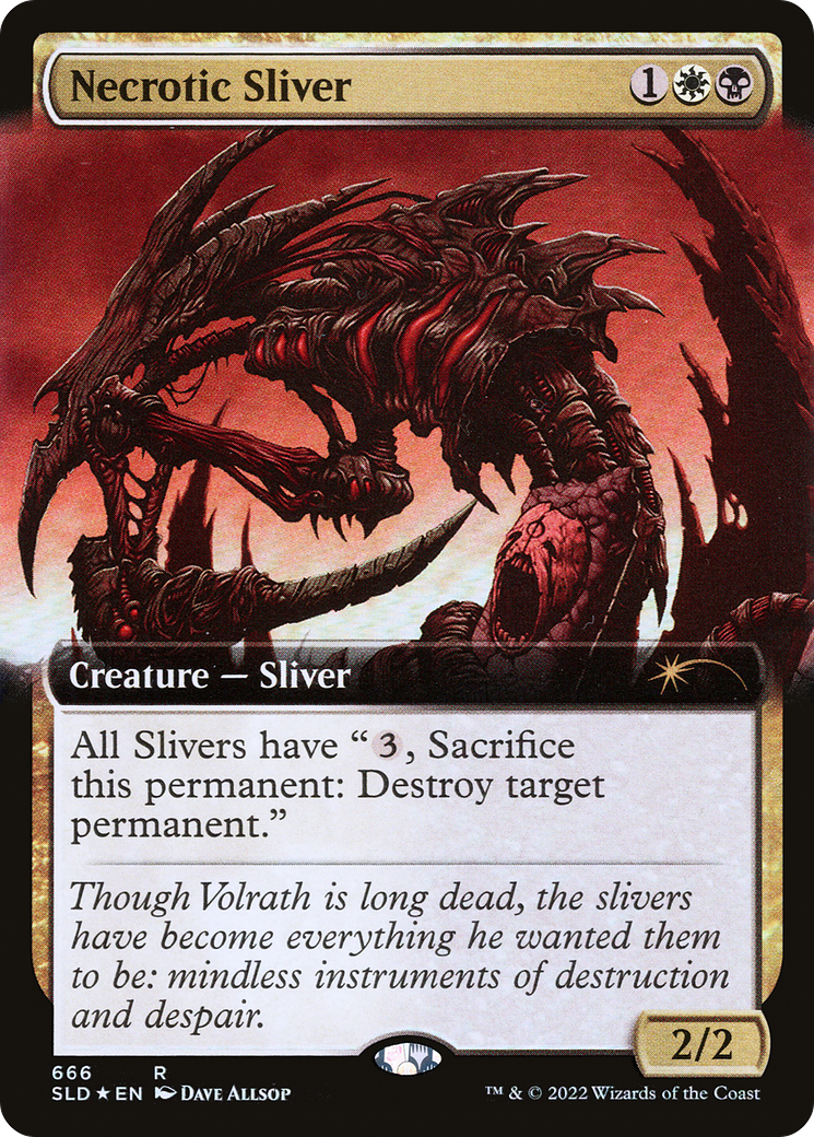 Necrotic Sliver (Extended Art) [Secret Lair Drop Promos] | Jack's On Queen