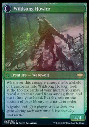 Howlpack Piper // Wildsong Howler [Innistrad: Crimson Vow Prerelease Promos] | Jack's On Queen