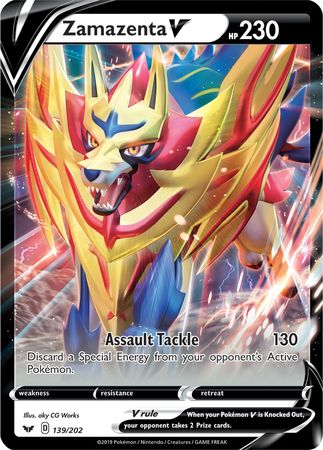 Zamazenta V (139/202) (Jumbo Card) [Sword & Shield: Base Set] | Jack's On Queen