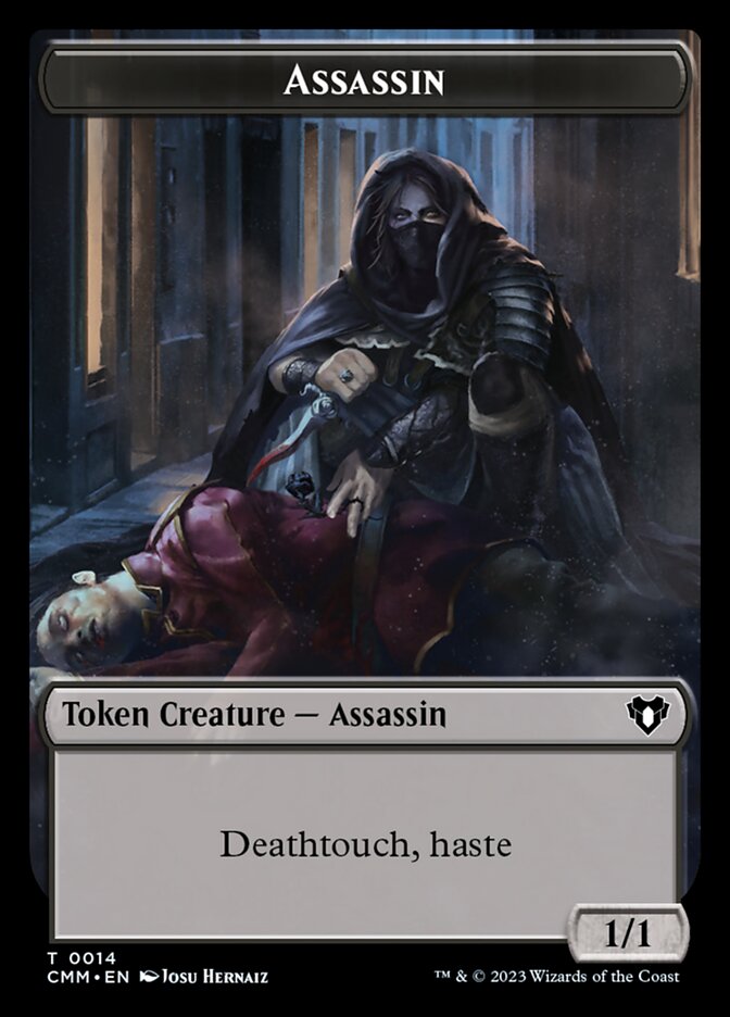 Spirit (0039) // Assassin Double-Sided Token [Commander Masters Tokens] | Jack's On Queen