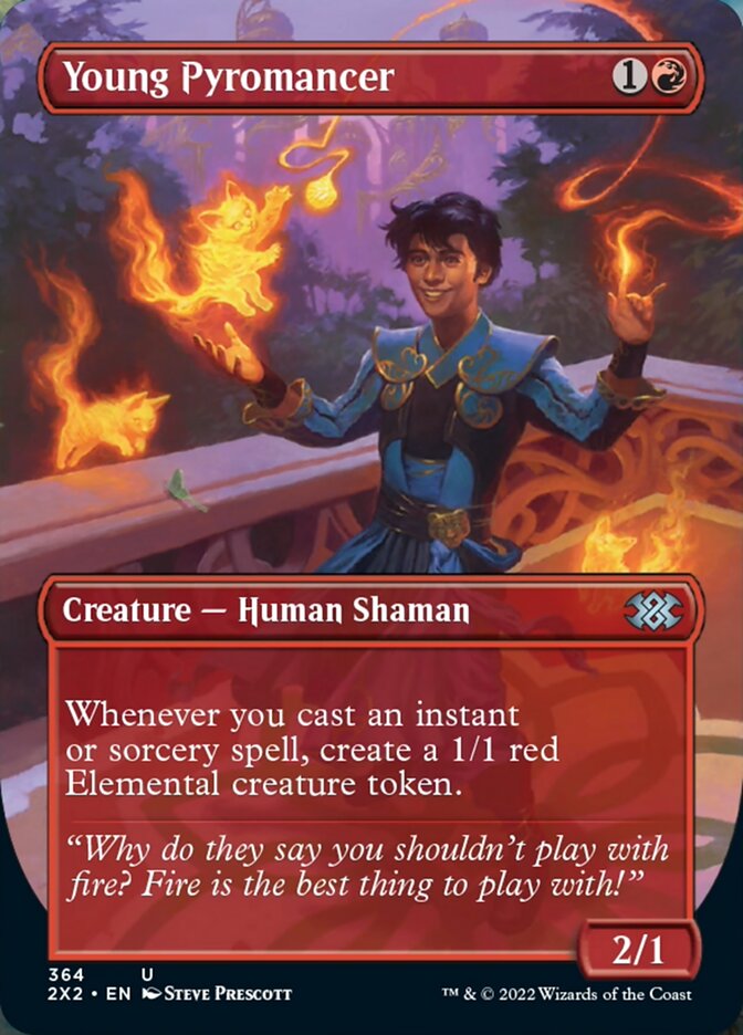 Young Pyromancer (Borderless Alternate Art) [Double Masters 2022] | Jack's On Queen