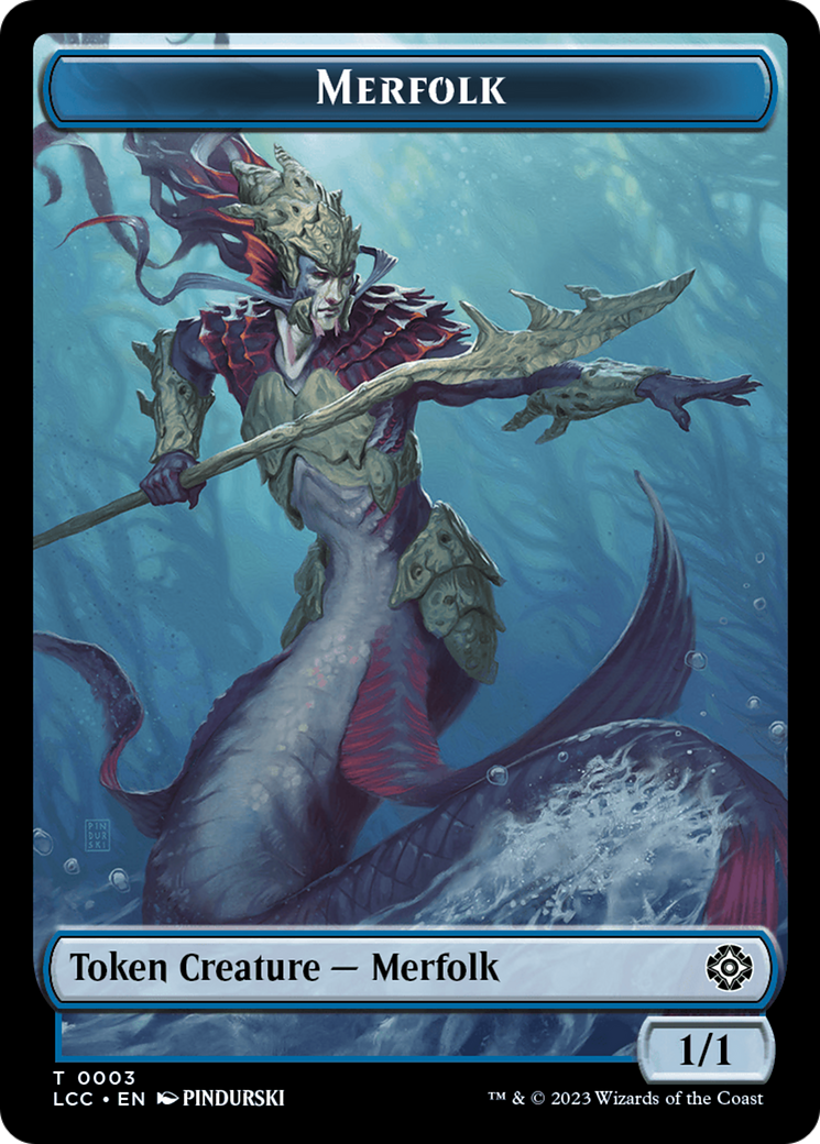 Boar // Merfolk (0003) Double-Sided Token [The Lost Caverns of Ixalan Commander Tokens] | Jack's On Queen