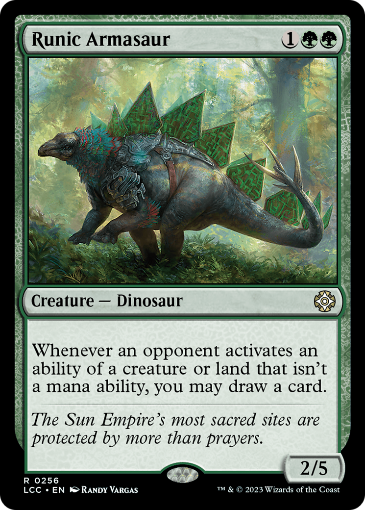 Runic Armasaur [The Lost Caverns of Ixalan Commander] | Jack's On Queen