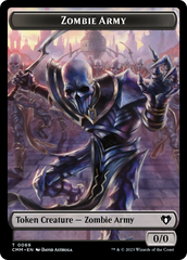 Human Warrior // Zombie Army Double-Sided Token [Commander Masters Tokens] | Jack's On Queen