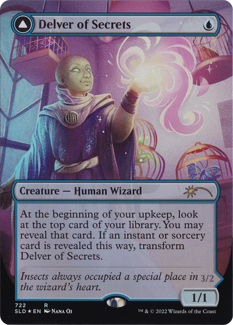 Delver of Secrets // Insectile Aberration (Borderless) [Secret Lair: From Cute to Brute] | Jack's On Queen