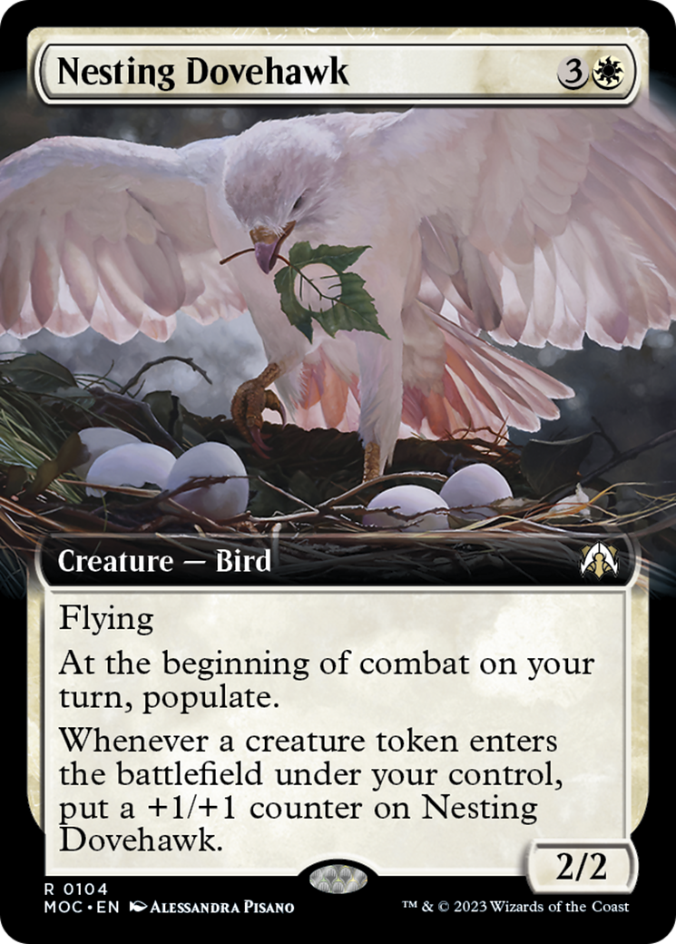 Nesting Dovehawk (Extended Art) [March of the Machine Commander] | Jack's On Queen