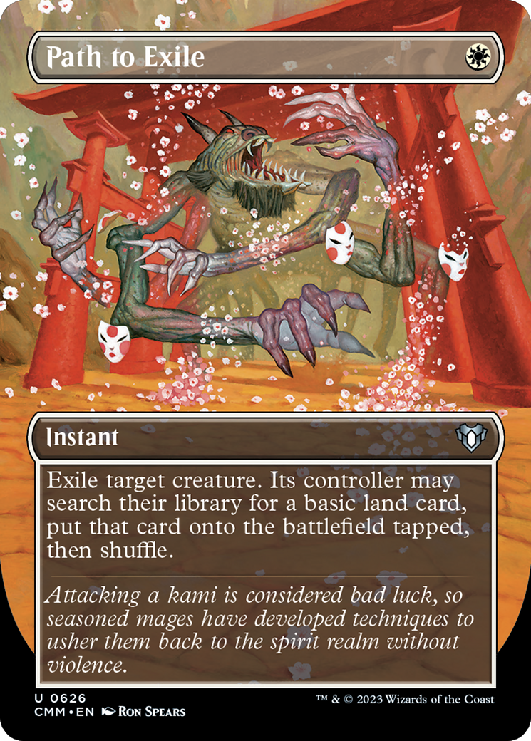 Path to Exile (Borderless Alternate Art) [Commander Masters] | Jack's On Queen