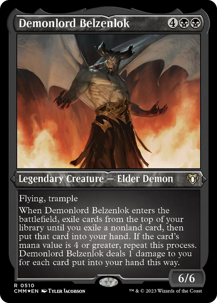 Demonlord Belzenlok (Foil Etched) [Commander Masters] | Jack's On Queen