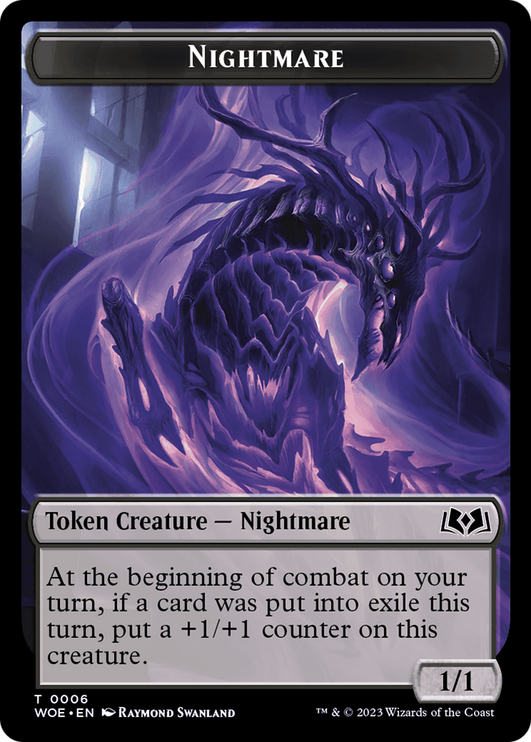 Nightmare // Food (0011) Double-Sided Token [Wilds of Eldraine Tokens] | Jack's On Queen