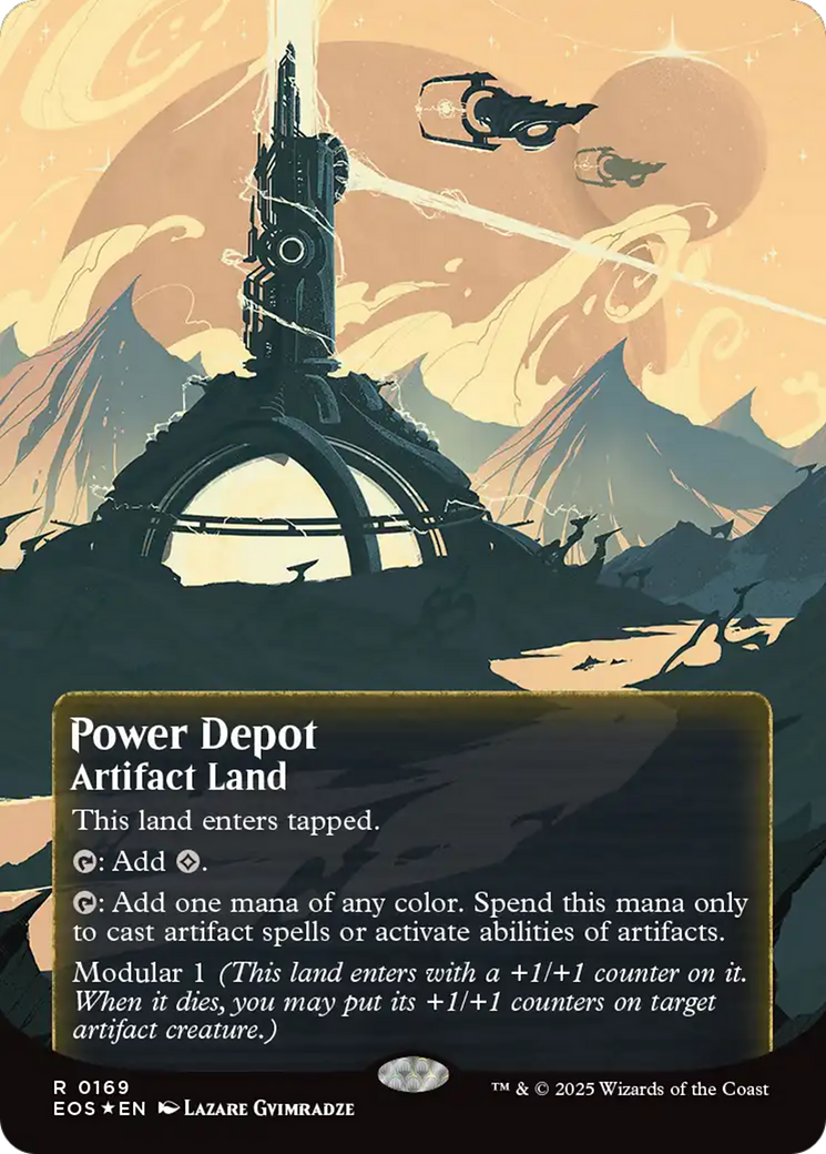 Power Depot (0169) (Borderless) (Galaxy Foil) [Edge of Eternities: Stellar Sights] | Jack's On Queen