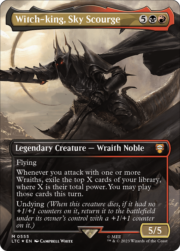 Witch-king, Sky Scourge (Borderless) (Surge Foil) [The Lord of the Rings: Tales of Middle-Earth Commander] | Jack's On Queen