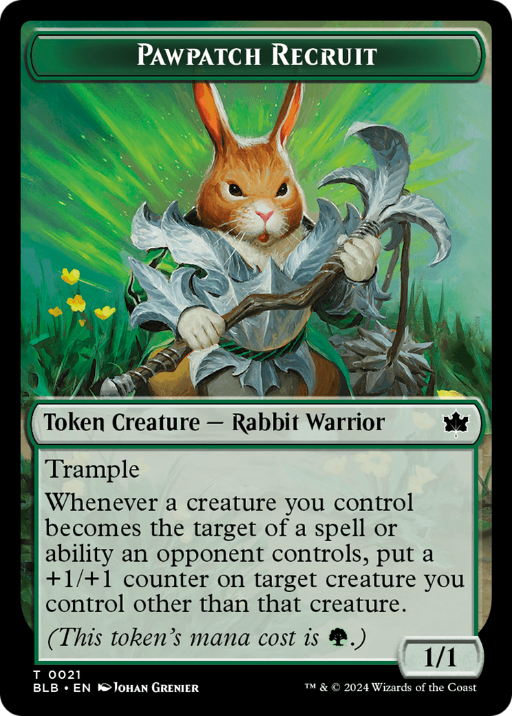 Pawpatch Recruit // Map Double-Sided Token [Bloomburrow Tokens] | Jack's On Queen