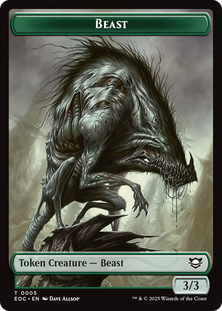 Clue // Beast (0005) Double-Sided Token [Edge of Eternities Commander Tokens] | Jack's On Queen