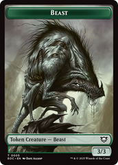 Clue // Beast (0005) Double-Sided Token [Edge of Eternities Commander Tokens] | Jack's On Queen