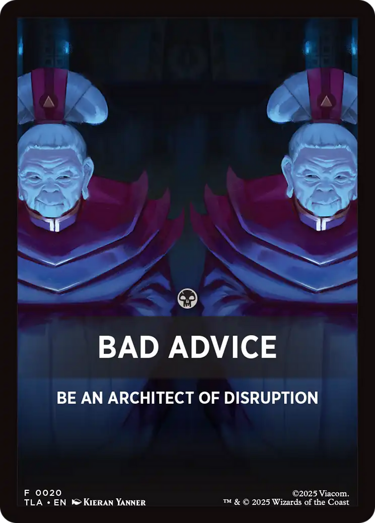 Bad Advice Theme Card [Avatar: The Last Airbender Tokens] | Jack's On Queen
